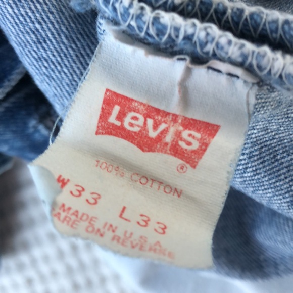 Vintage 501 Levi’s red tab button fly high rise straight leg made in USA - Picture 10 of 15